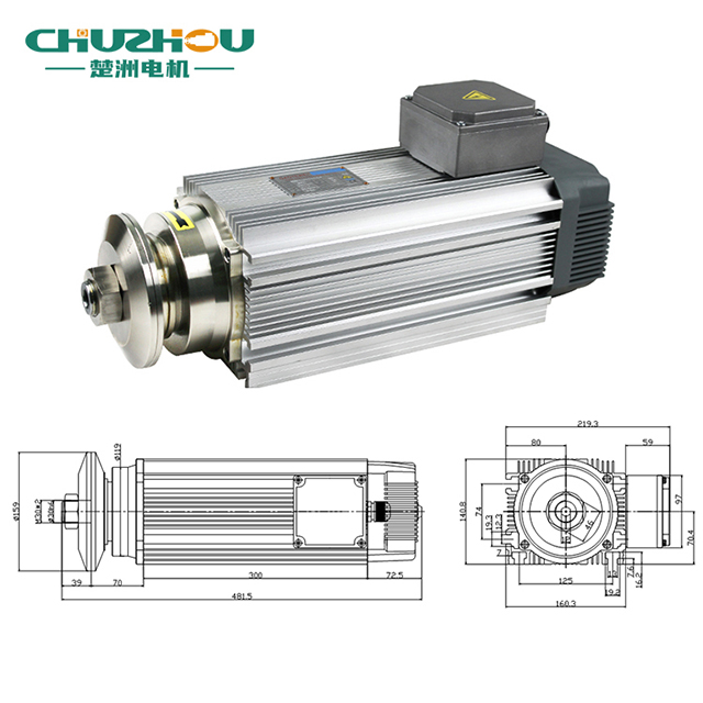 Air-cooled Cnc High Precision cutting high speed Spindle Motor For Aluminium Cutting