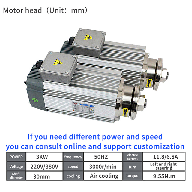 Air Cooled electric spindle motor for cutting milling grinding